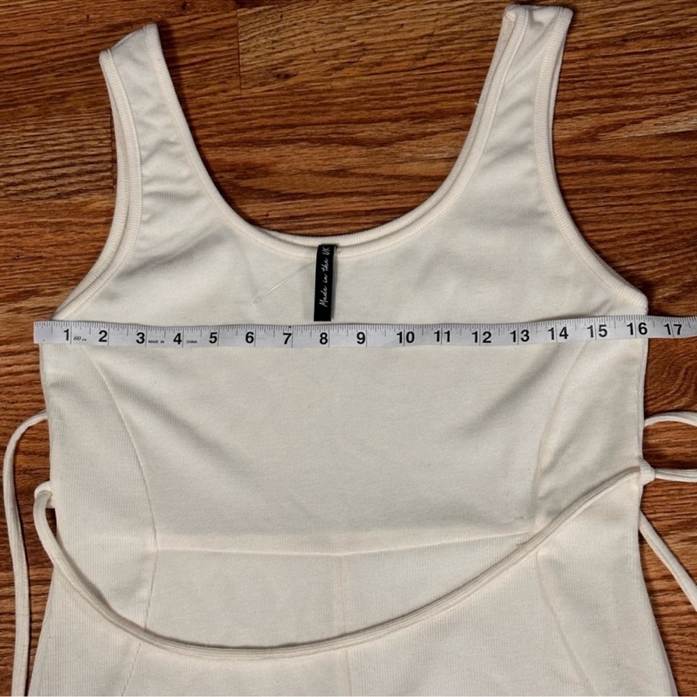 Cream Ribbed Jumpsuit - Picture 12 of 13